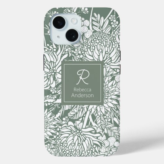 Aangepaste Australische land tuin - Sage Case-Mate iPhone Case (Achterkant)