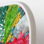 Aangepaste Australische papegaaien Pickleball Paddle (Links Detail)