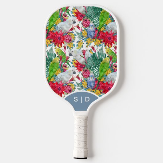 Aangepaste Australische papegaaien Pickleball Paddle (Achterkant)