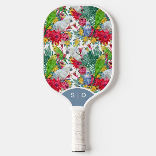 Aangepaste Australische papegaaien Pickleball Paddle (Voorkant)