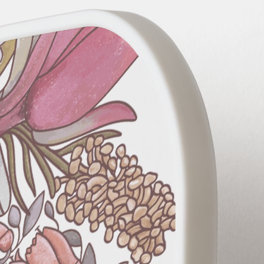 Aangepaste Australische Struik Bloemen Vrouwelijk  Pickleball Paddle (Links Detail)