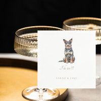 Aangepaste Australische vee hond huisdier bruiloft