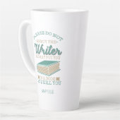 Aangepaste auteur-ag maakt de schrijver geen kwaad latte mok (Linkerhoek)