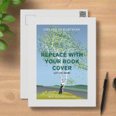 Aangepaste auteur Boek Hoesje l Marketing Promotie Briefkaart