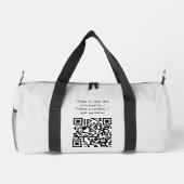 Aangepaste auteur-boekomslag Witte Duffel Tas (Achterkant)