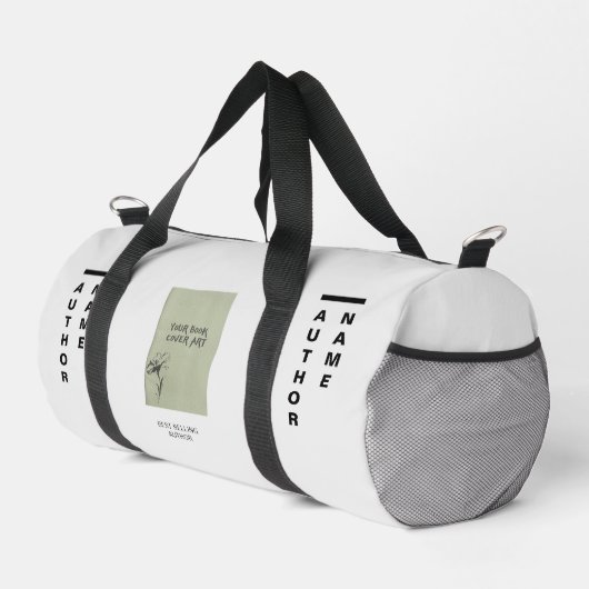 Aangepaste auteur-boekomslag Witte Duffel Tas (Rechterhoek)