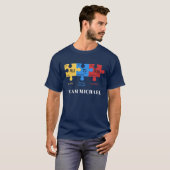 Aangepaste Autism Awareness Matching Family Dad T-shirt (Voorkant volledig)