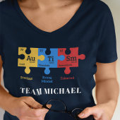 Aangepaste Autism Awareness Matching Family Mam T-shirt