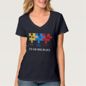 Aangepaste Autism Awareness Matching Family Mam T-shirt (Voorkant)