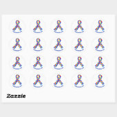 Aangepaste Autism Awareness Ribbon Walk Ronde Sticker (Vel)