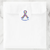 Aangepaste Autism Awareness Ribbon Walk Ronde Sticker (Tas)