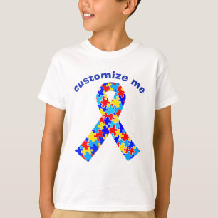 Aangepaste Autisme Awareness Lint Kinder T-shirt