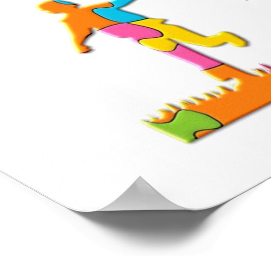 Aangepaste Autisme Bewustzijn Quote poster (Hoek)