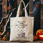 Aangepaste Autisme Bewustzijn Trick or treat Hallo Tote Bag