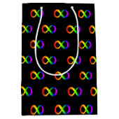 Aangepaste Autisme Infinity Regenboog Symbool ID A Medium Cadeauzakje (Voorkant)