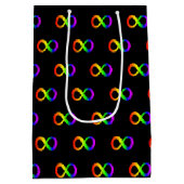 Aangepaste Autisme Infinity Regenboog Symbool ID A Medium Cadeauzakje (Achterkant)