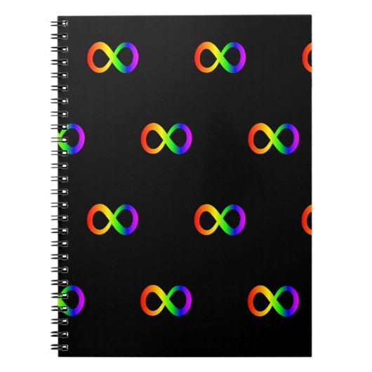 Aangepaste Autisme Infinity Regenboog Symbool ID A Notitieboek (Voorkant)