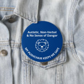 Aangepaste Autisme Niet-Verbaal/Geen Gevaar Kinder Ronde Button 4,0 Cm (In situ)