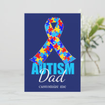 Aangepaste Autisme Vader Blauwe Lint Vaderdag