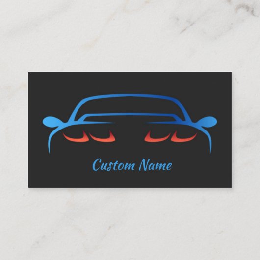Aangepaste auto auto auto verkoop bedrijf visitekaartje (Achterkant)