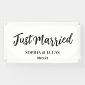 Aangepaste auto decoratie Net getrouwd banner (Horizontaal)