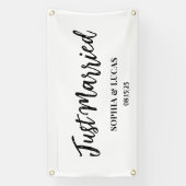 Aangepaste auto decoratie Net getrouwd banner (Verticaal)