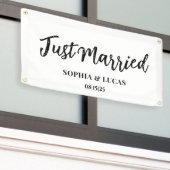 Aangepaste auto decoratie Net getrouwd banner (Buitenkant Gebouw)