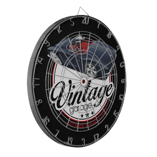 aangepaste autogarage dartbord (Voorkant Links)