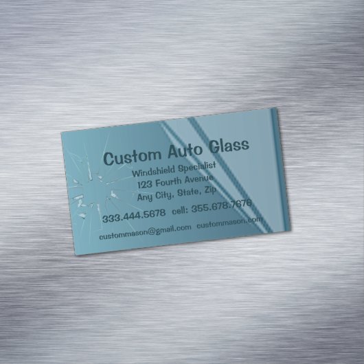 Aangepaste, automatische Glass Windshield Replacem Magnetisch Visitekaartje (Voorbeeld)