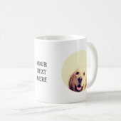 Aangepaste automatische ronde foto's en tekst op m koffiemok (Voorkant rechts)