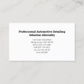 Aangepaste automotorebezetting visitekaartje (Achterkant)