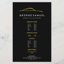 Aangepaste autoreparatie en moderne autodetailleri flyer