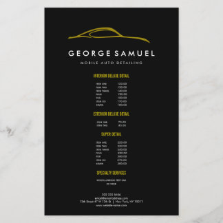 Aangepaste autoreparatie en moderne autodetailleri flyer