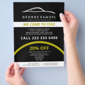 Aangepaste autoreparatie en moderne autodetailleri flyer (Hand)