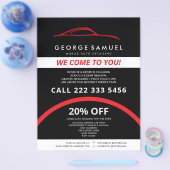 Aangepaste autoreparatie en moderne autodetailleri flyer (Enkel)