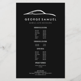 Aangepaste autoreparatie en moderne autodetailleri flyer