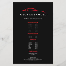 Aangepaste autoreparatie en moderne autodetailleri flyer