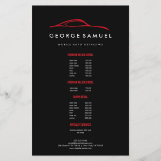 Aangepaste autoreparatie en moderne autodetailleri flyer