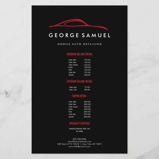 Aangepaste autoreparatie en moderne autodetailleri flyer (Voorkant)