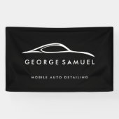 Aangepaste autoreparatie en moderne autodetailleri spandoek (Horizontaal)