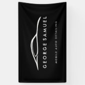 Aangepaste autoreparatie en moderne autodetailleri spandoek (Verticaal)