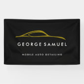 Aangepaste autoreparatie en moderne autodetailleri spandoek (Horizontaal)