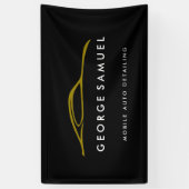 Aangepaste autoreparatie en moderne autodetailleri spandoek (Verticaal)