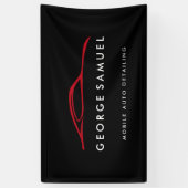 Aangepaste autoreparatie en moderne autodetailleri spandoek (Verticaal)