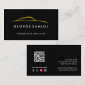 Aangepaste autoreparatie en moderne autodetailleri visitekaartje (Voorkant / Achterkant)