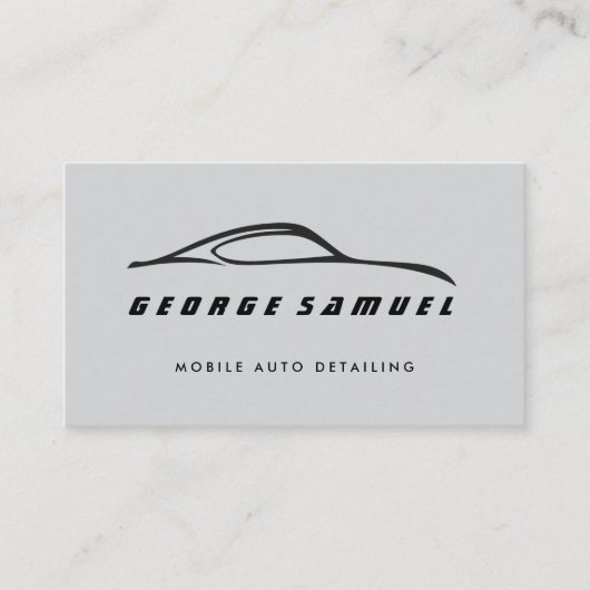 Aangepaste autoreparatie en moderne autodetailleri visitekaartje (Voorkant)