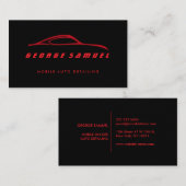 Aangepaste autoreparatie en moderne autodetailleri visitekaartje (Voorkant / Achterkant)