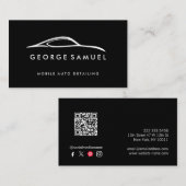 Aangepaste autoreparatie en moderne autodetailleri visitekaartje (Voorkant / Achterkant)