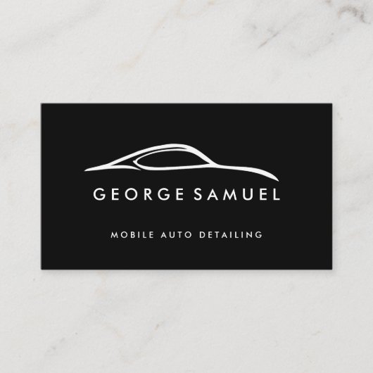 Aangepaste Autoreparatie & Moderne Auto Detailing Visitekaartje (Voorkant)