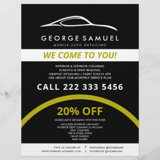 Aangepaste Autoreparatie & Moderne Autodecoratie Flyer